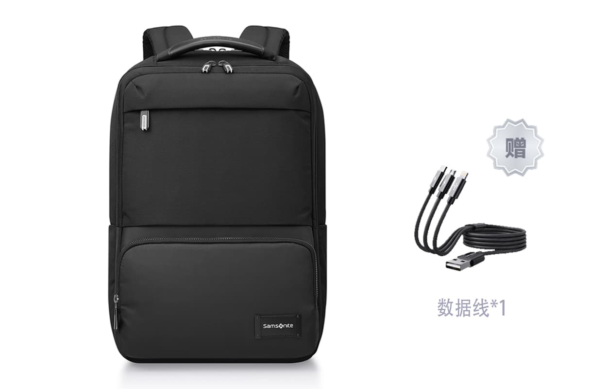 SAMSONITE Рюкзак мужской из полиэстера, черный