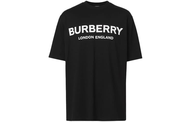 Burberry Men Logo Print T-shirt Black