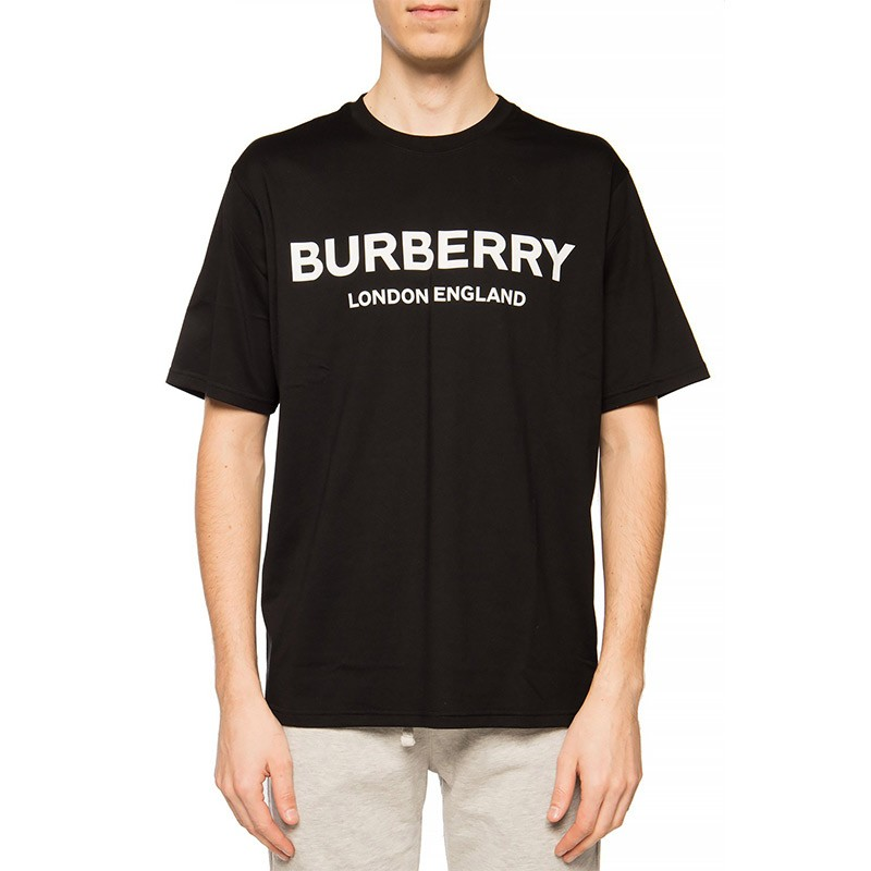 Burberry Мужская футболка с логотипом, черная