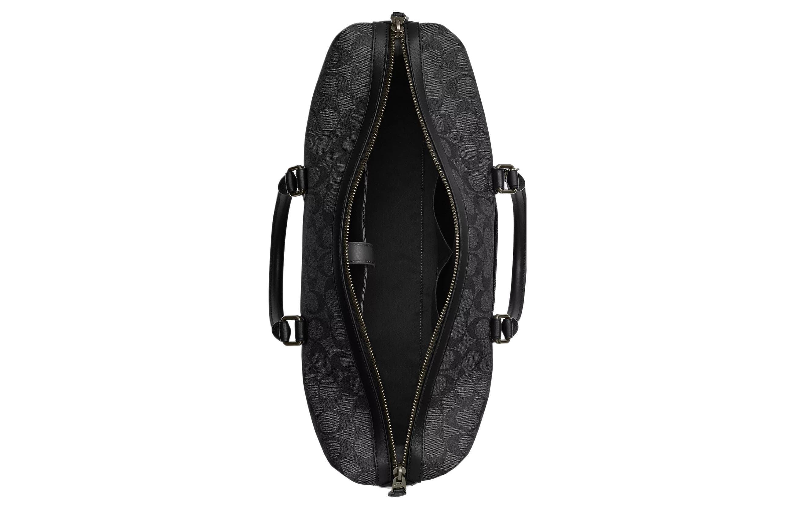 Женская сумка Boston из холста с покрытием и телячьей кожей COACH Ellery, дорожная сумка, сумка, сумка через плечо, сумка через плечо