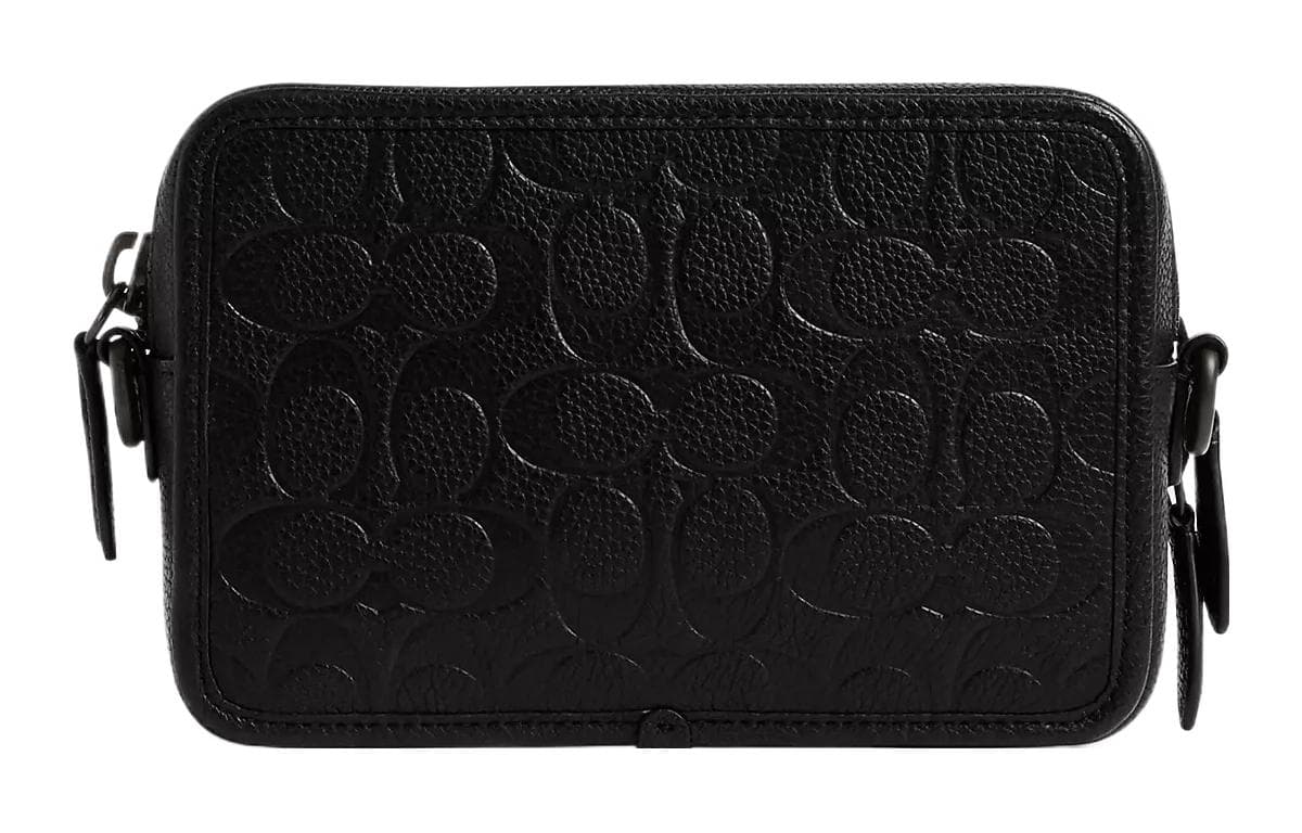 Сумка через плечо COACH Charter из коровьей кожи, маленькая мужская сумка через плечо, черная