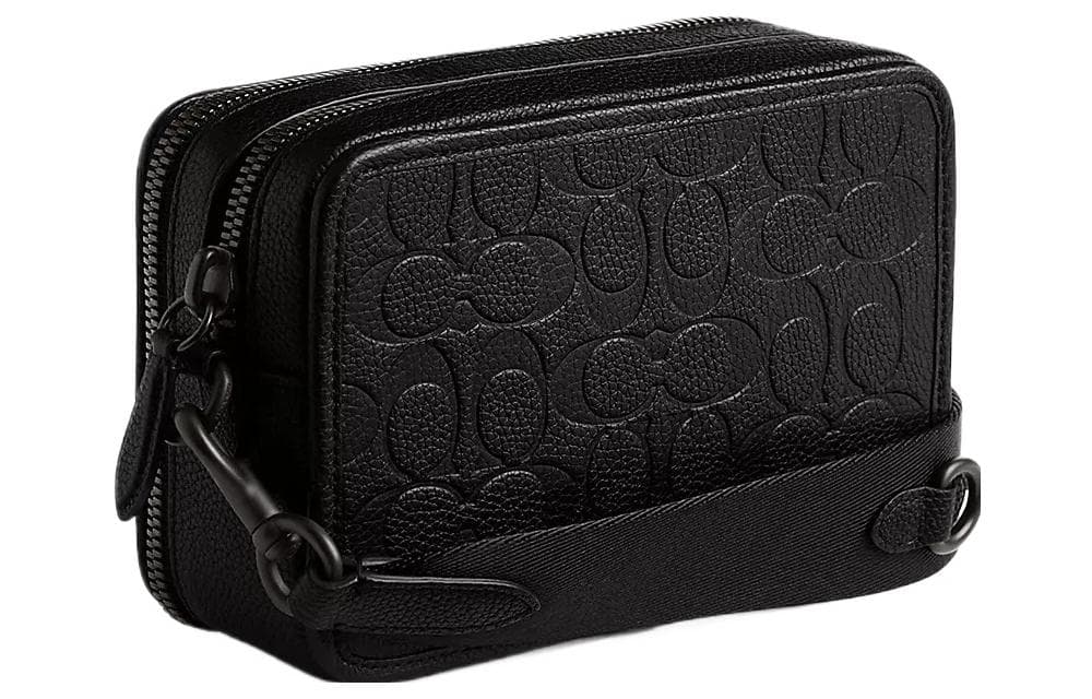 Сумка через плечо COACH Charter из коровьей кожи, маленькая мужская сумка через плечо, черная