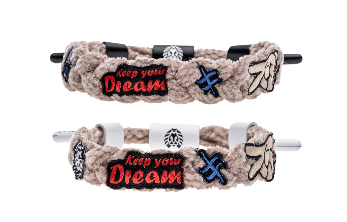 Rastaclat Маленький плетеный браслет из синели с изображением льва унисекс, синий умбра