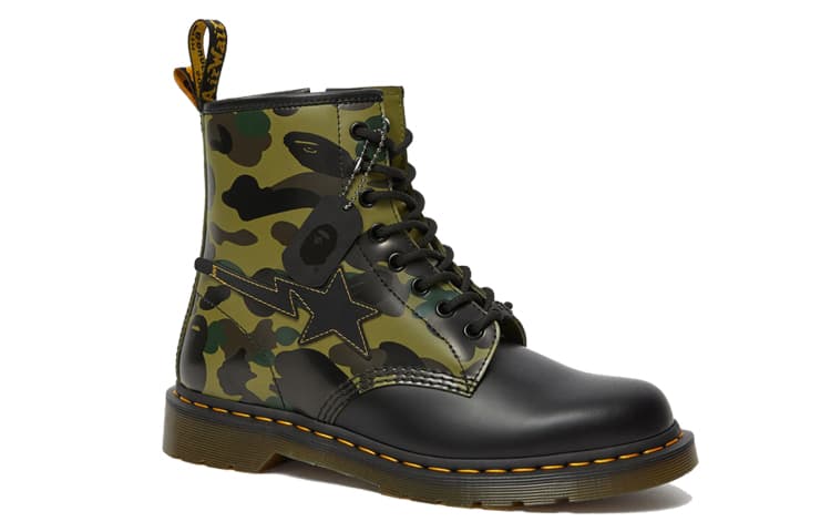 Dr. Martens A Bathing Ape X Dr. Martens 1460 на молнии, камуфляж