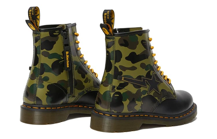 Dr. Martens A Bathing Ape X Dr. Martens 1460 на молнии, камуфляж