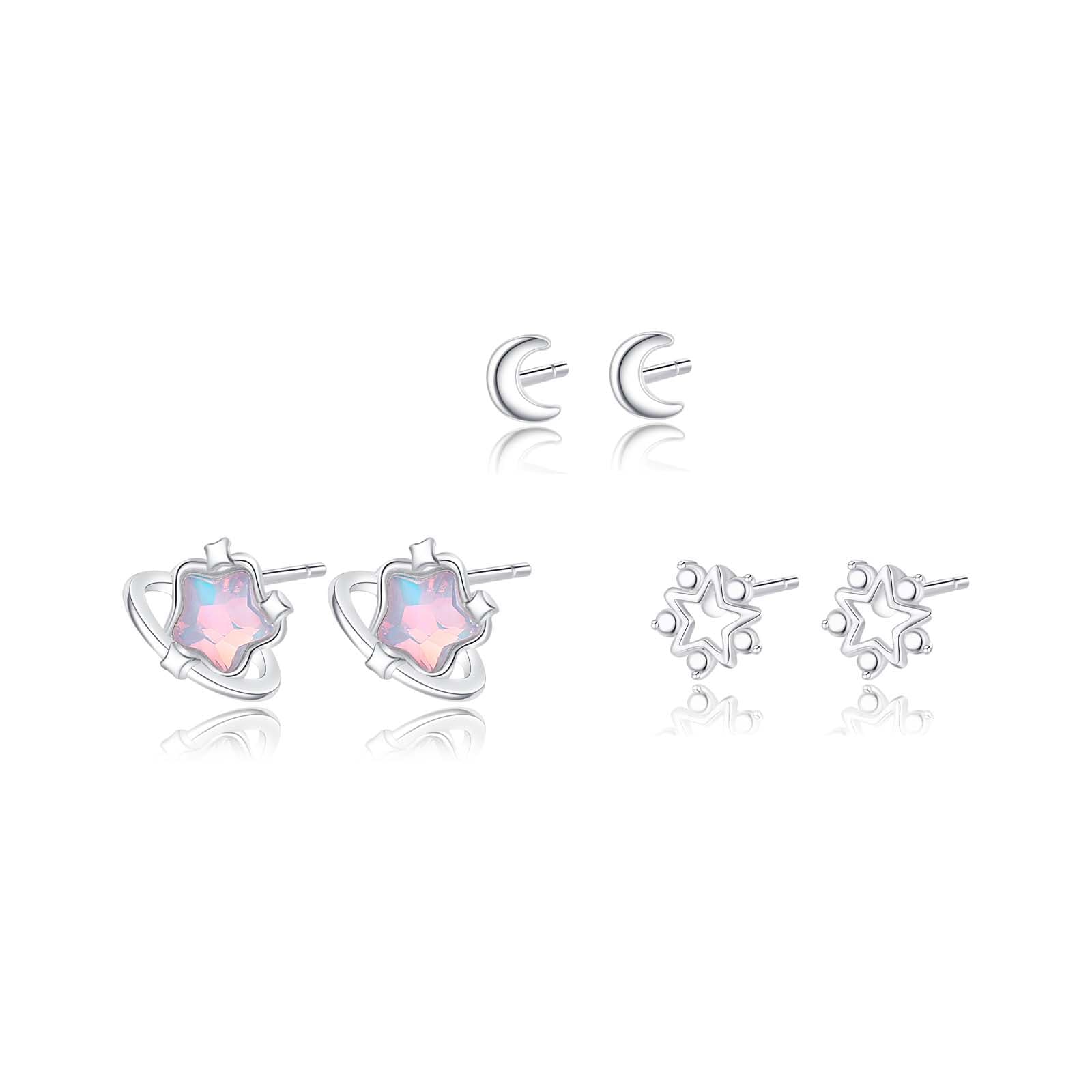 Женские серьги-гвоздики со сверкающими стразами TEEX