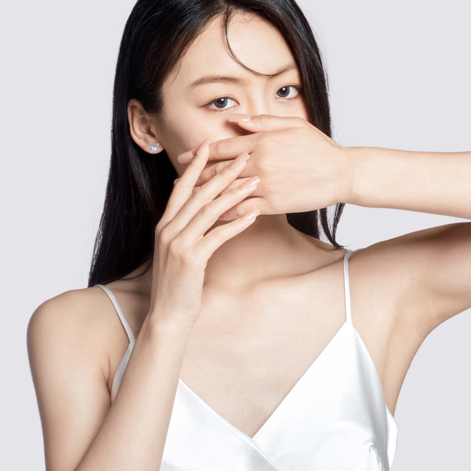 Женские серьги-гвоздики со сверкающими стразами TEEX