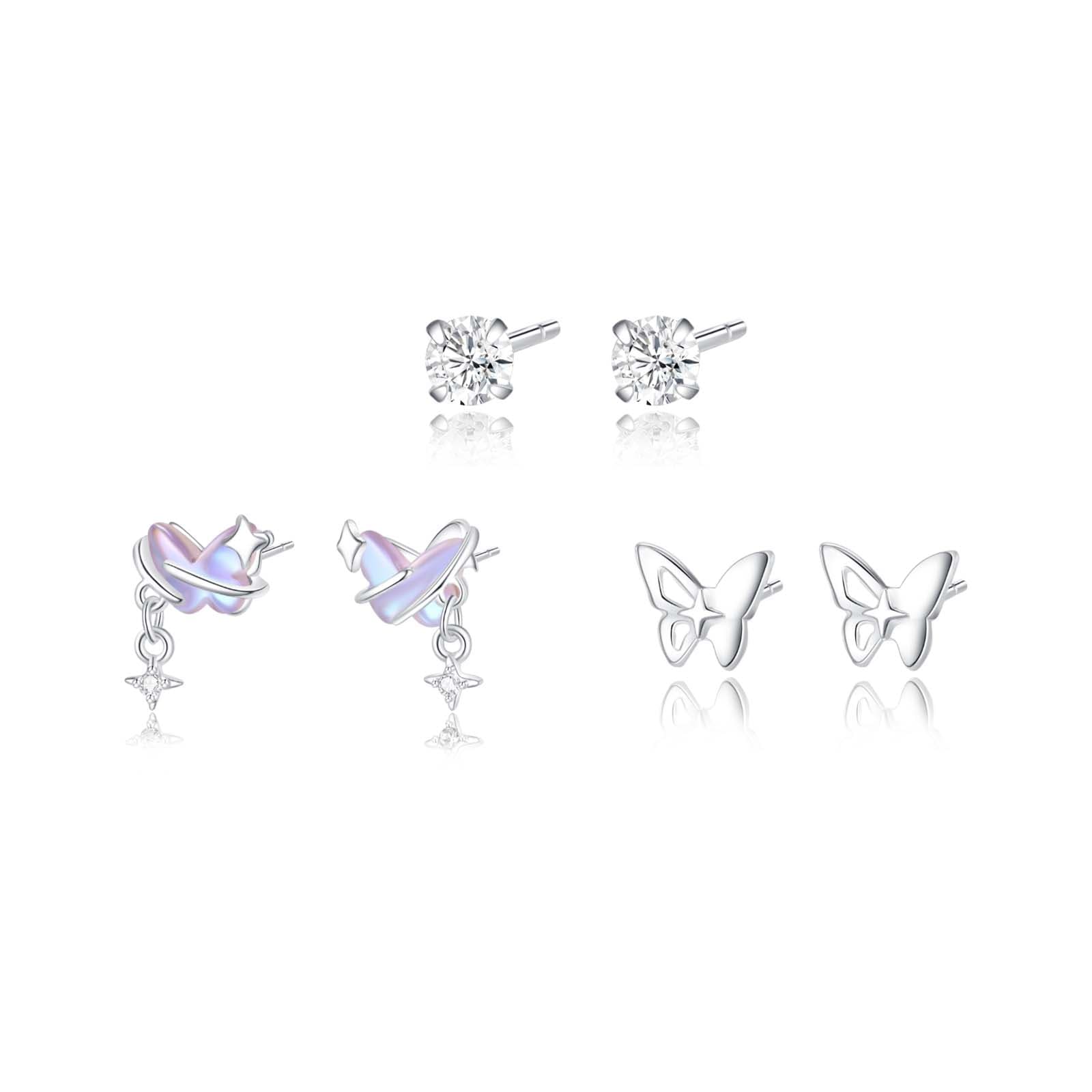 Женские серьги-гвоздики со сверкающими стразами TEEX