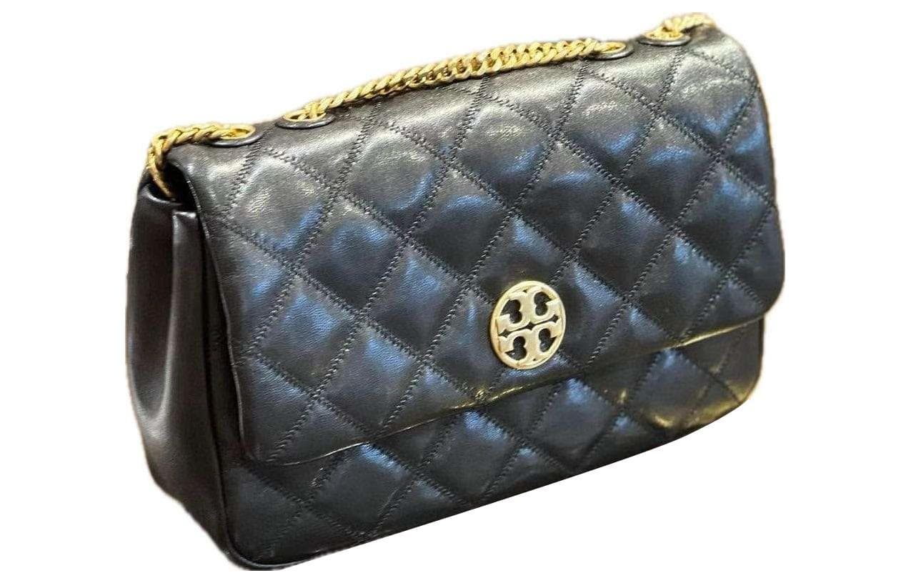 TORY BURCH TB Willa Сумка через плечо из коровьей кожи, сумка через плечо Туба женская черная