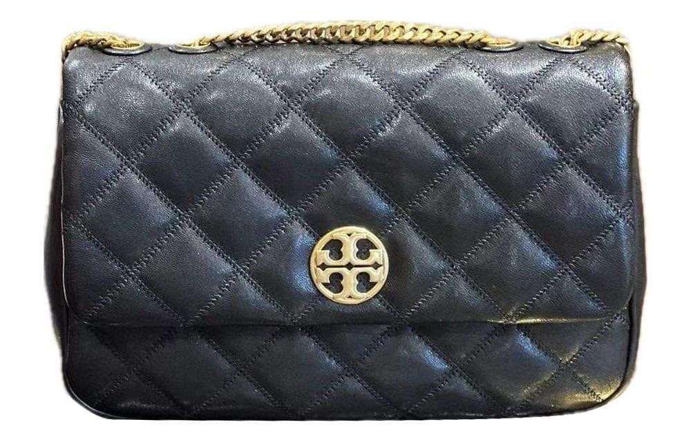 TORY BURCH TB Willa Cow Leather Shoulder Bag, Crossbody Bag Tubas Women's Black
