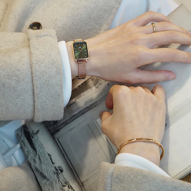 Daniel Wellington Alloy XK Золотое покрытие, браслеты из синтетического циркония унисекс розовое золото