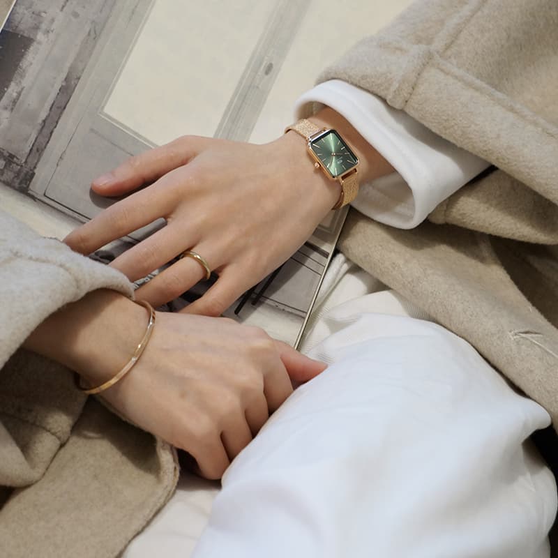 Daniel Wellington Alloy XK Золотое покрытие, браслеты из синтетического циркония унисекс розовое золото