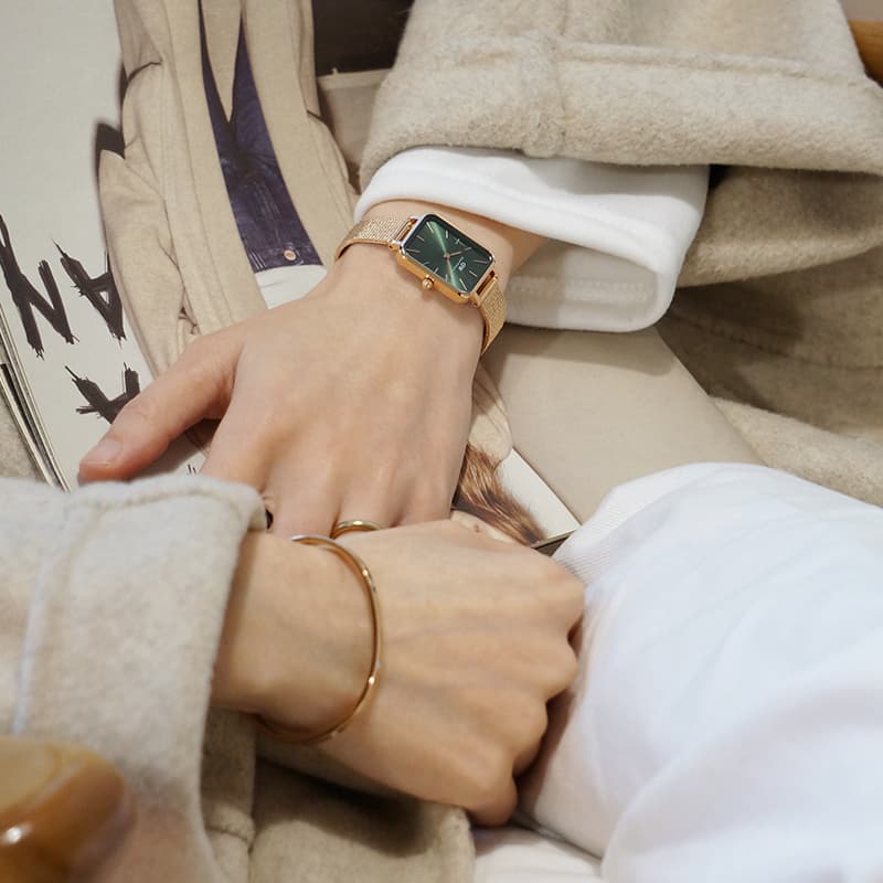 Daniel Wellington Alloy XK Золотое покрытие, браслеты из синтетического циркония унисекс розовое золото