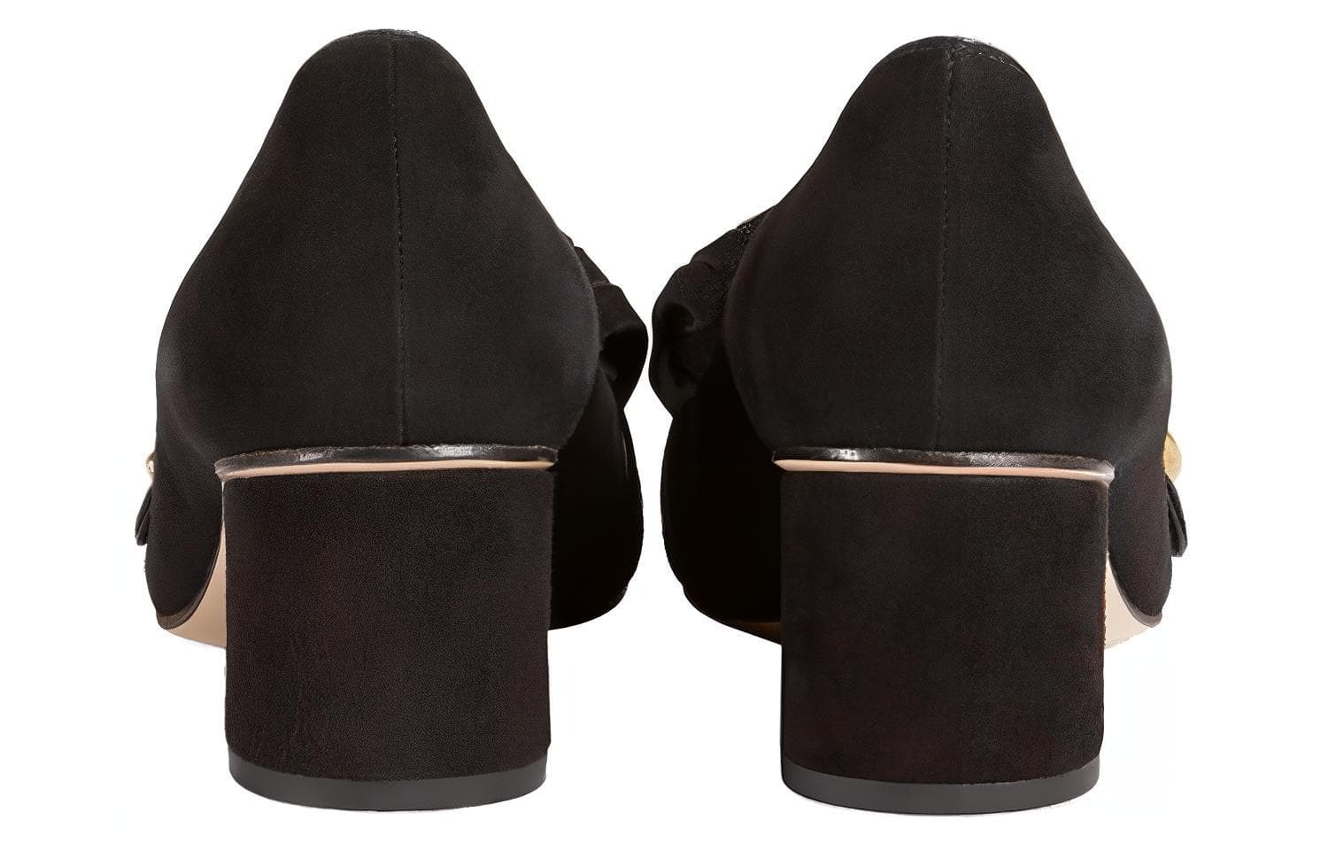 GUCCI Женские туфли на высоком каблуке на массивном каблуке 5,5 см, черные