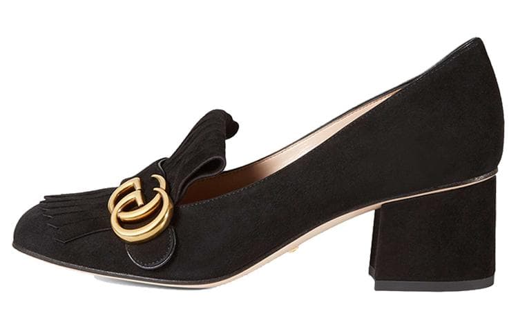 GUCCI Chunky Heel High Heels 5.5cm Women's Black