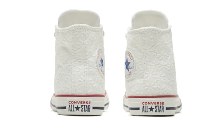 Высокие детские парусиновые туфли Converse Chuck Taylor All Star, белые для детей от 3 до 7 лет