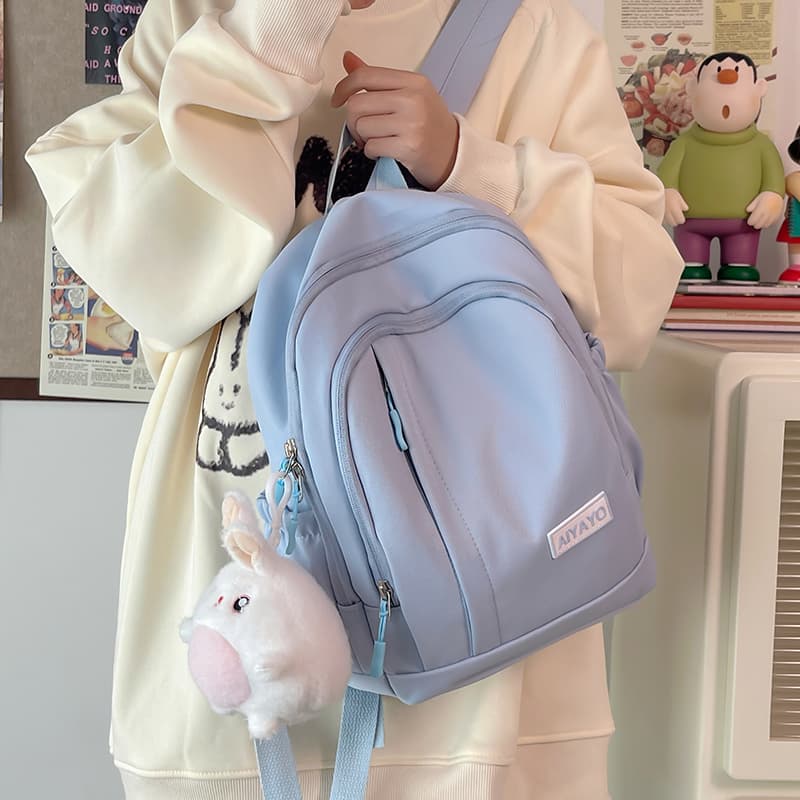 Рюкзак OUZIHUANG из нейлона, большой, унисекс, розовый/синий/белый/черный/желтый/зеленый