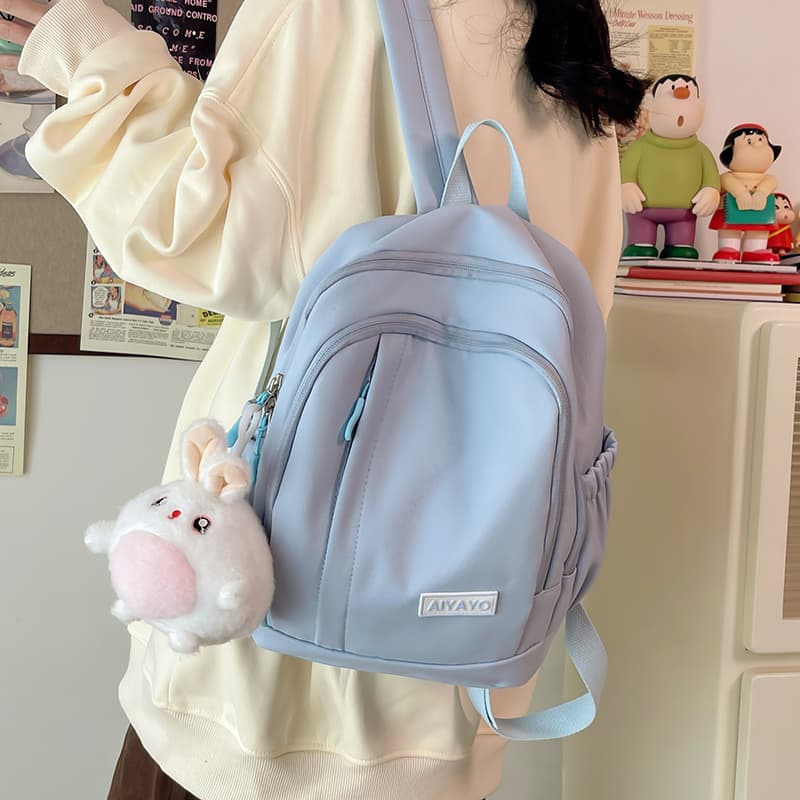 Рюкзак OUZIHUANG из нейлона, большой, унисекс, розовый/синий/белый/черный/желтый/зеленый