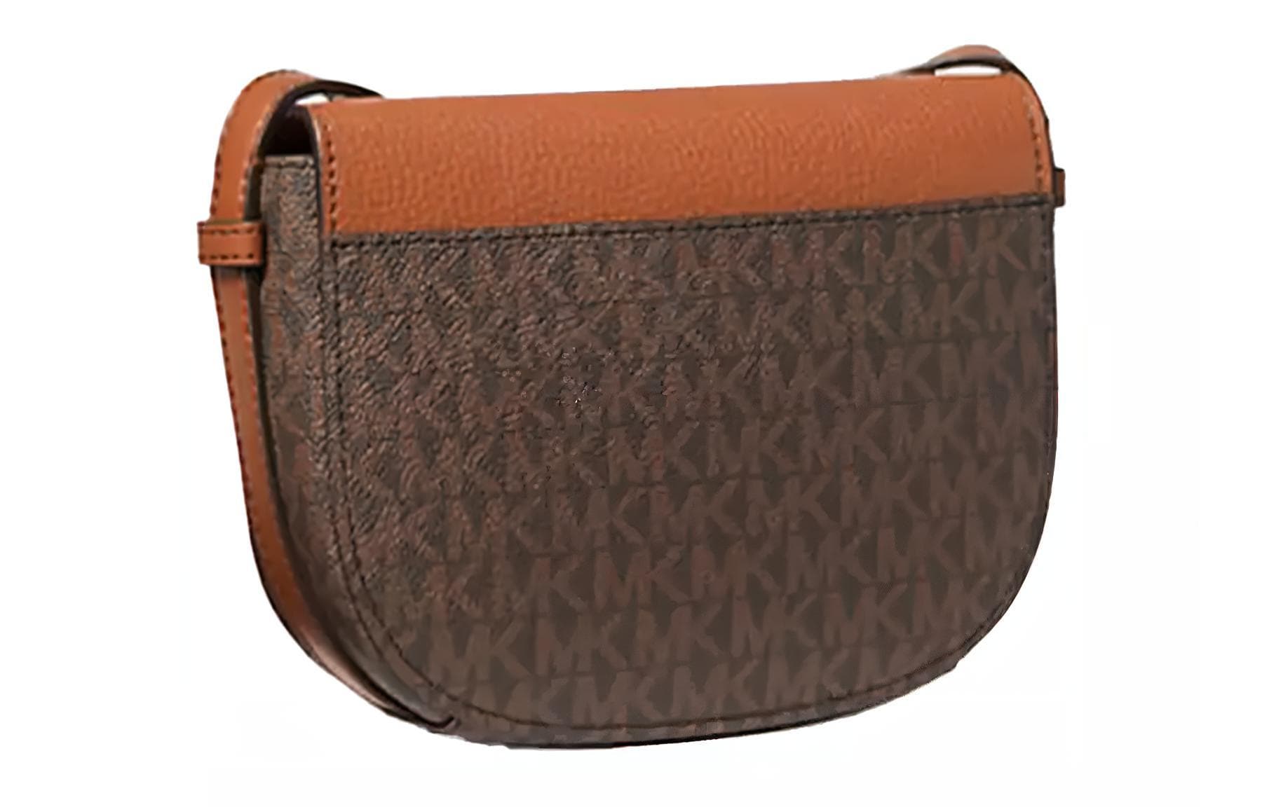 MICHAEL KORS Сумка-седло из ПВХ Сумка через плечо Сумка через плечо Малый размер Женская коричнево-кофейная сумка