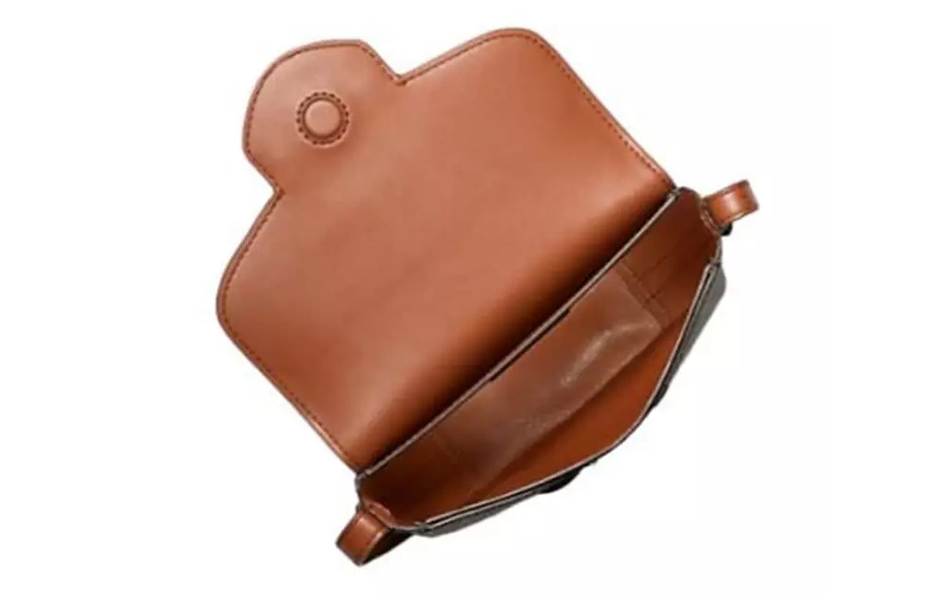 MICHAEL KORS Сумка-седло из ПВХ Сумка через плечо Сумка через плечо Малый размер Женская коричнево-кофейная сумка