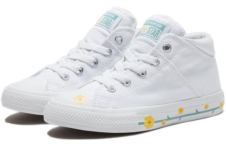 Туфли Converse All Star со средним верхом, белые, для детей от 3 до 7 лет