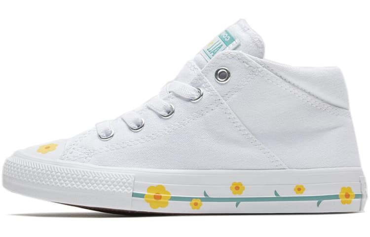 Converse All Star Mid Top Canvas Shoes White Children Aged 3 7 Years Old