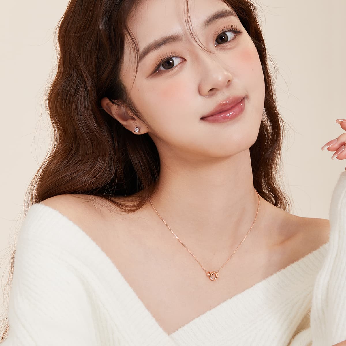 Ожерелья из сплава DODOGOGO женские серебро, розовое золото, упаковка