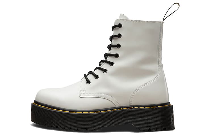 Dr. Martens Jadon Smooth Leather Platform Boot White