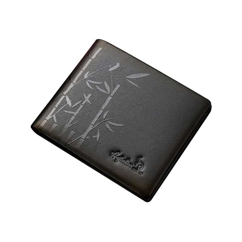 AUGTARLION Кошелек из коровьей кожи с зажимом для денег, мужской черный