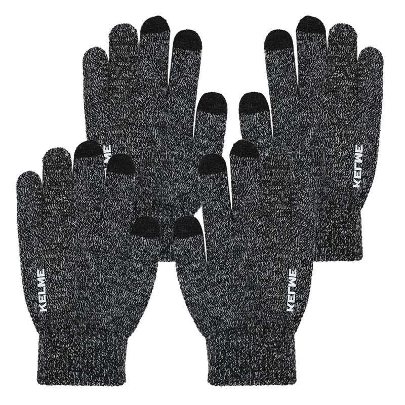 KELME Перчатки из полиэстера и эластана унисекс, черные, серые