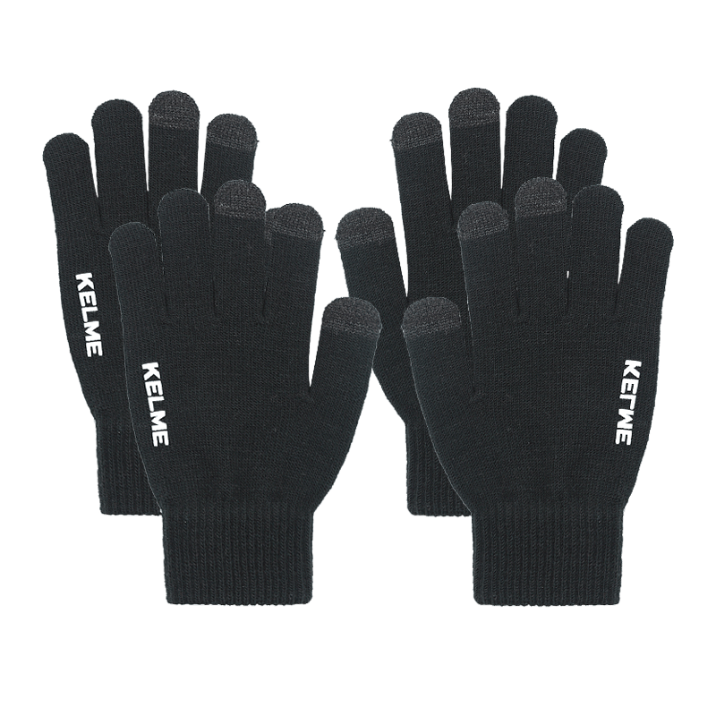 KELME Polyester, Elastane Gloves Unisex Black Gray