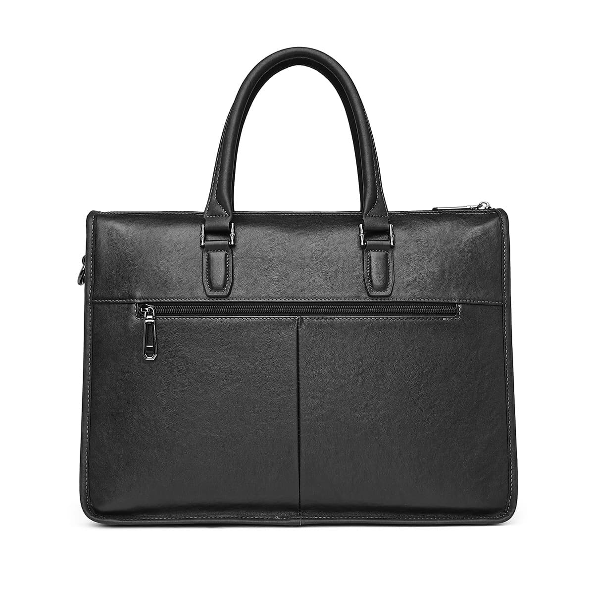 FAIRWHALE Сумка для ноутбука из натуральной коровьей кожи, большая мужская сумка, портфель, черный цвет