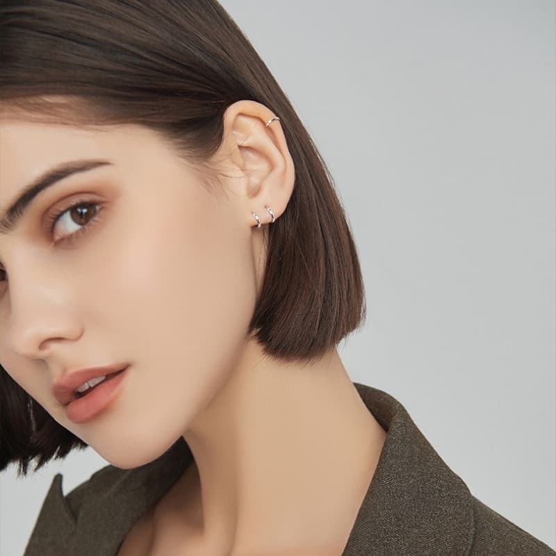 Серьги ZWU из стерлингового серебра унисекс