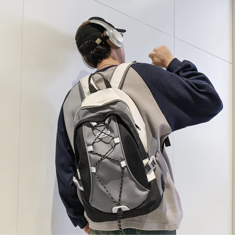 GEERDUN Нейлоновый рюкзак Обычный унисекс Черный Серый/Белый Серый/Белый Коричневый