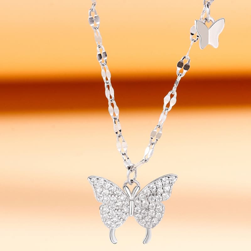 Женские ожерелья из серебра 999 пробы Bailijin с цирконом