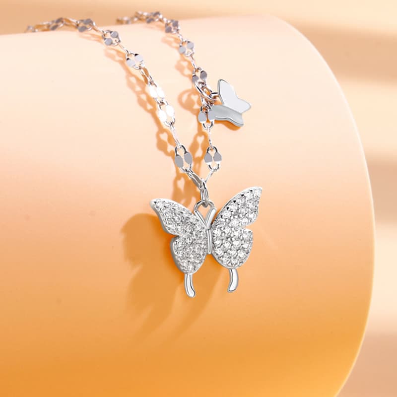 Женские ожерелья из серебра 999 пробы Bailijin с цирконом