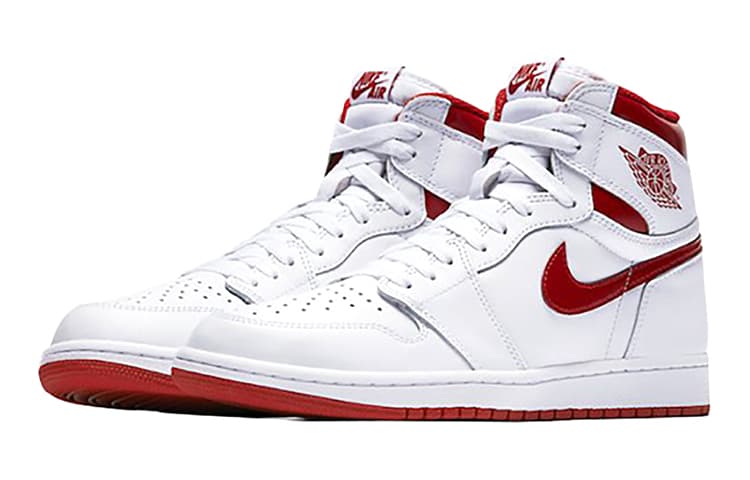 Кроссовки Air Jordan 1 Retro High Og, красный металлик, Gs