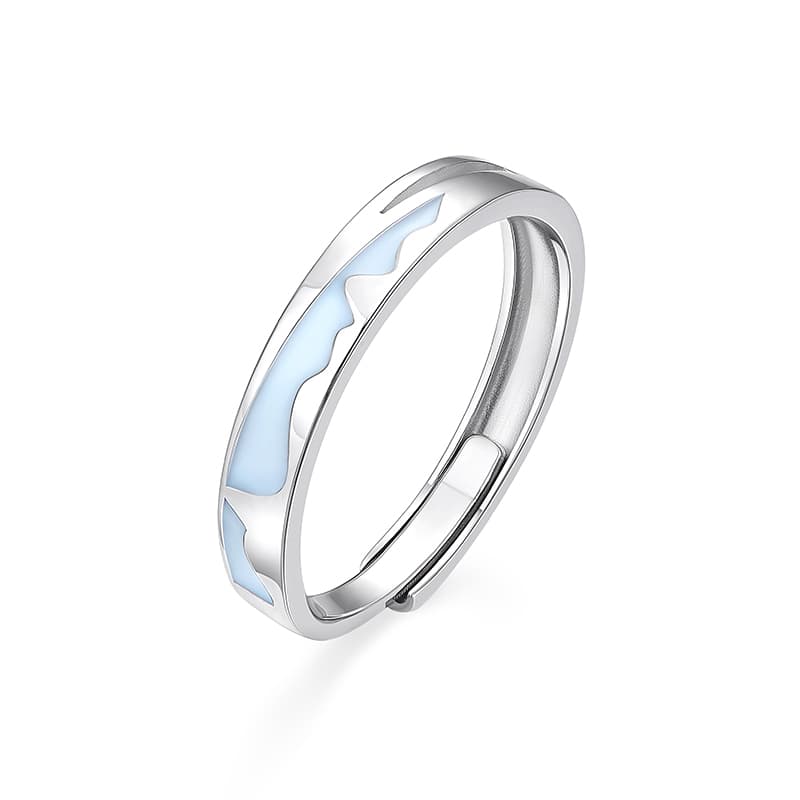 KADER S925 Серебряные кольца унисекс, меняющие цвет