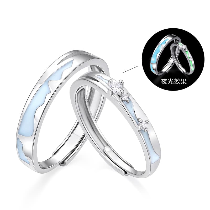 KADER S925 Серебряные кольца унисекс, меняющие цвет