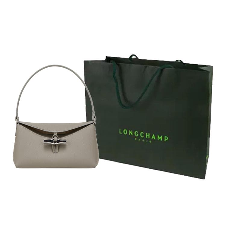 Маленькая кожаная сумка-тоут LONGCHAMP Roseau