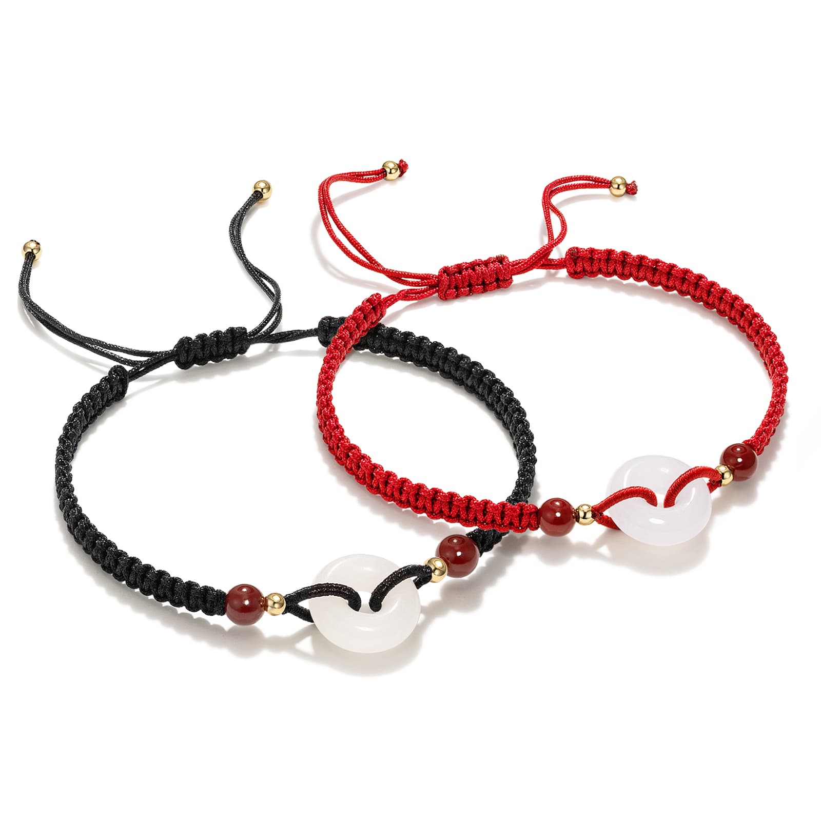 Браслеты Jodie&Kevin из нефрита с халцедоном унисекс