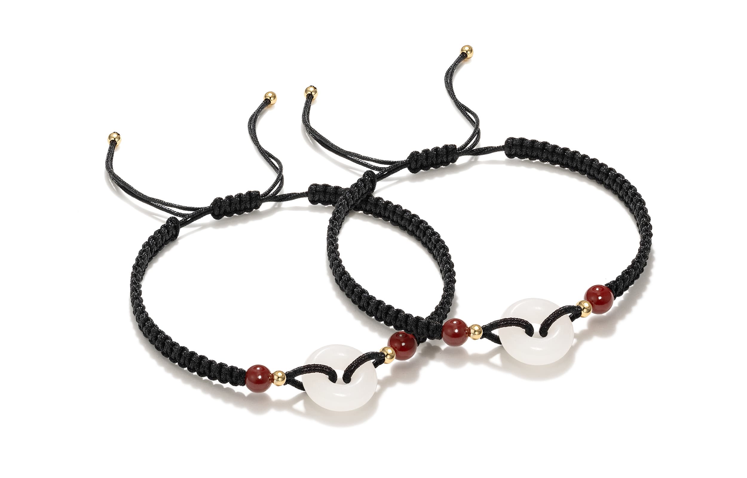 Браслеты Jodie&Kevin из нефрита с халцедоном унисекс