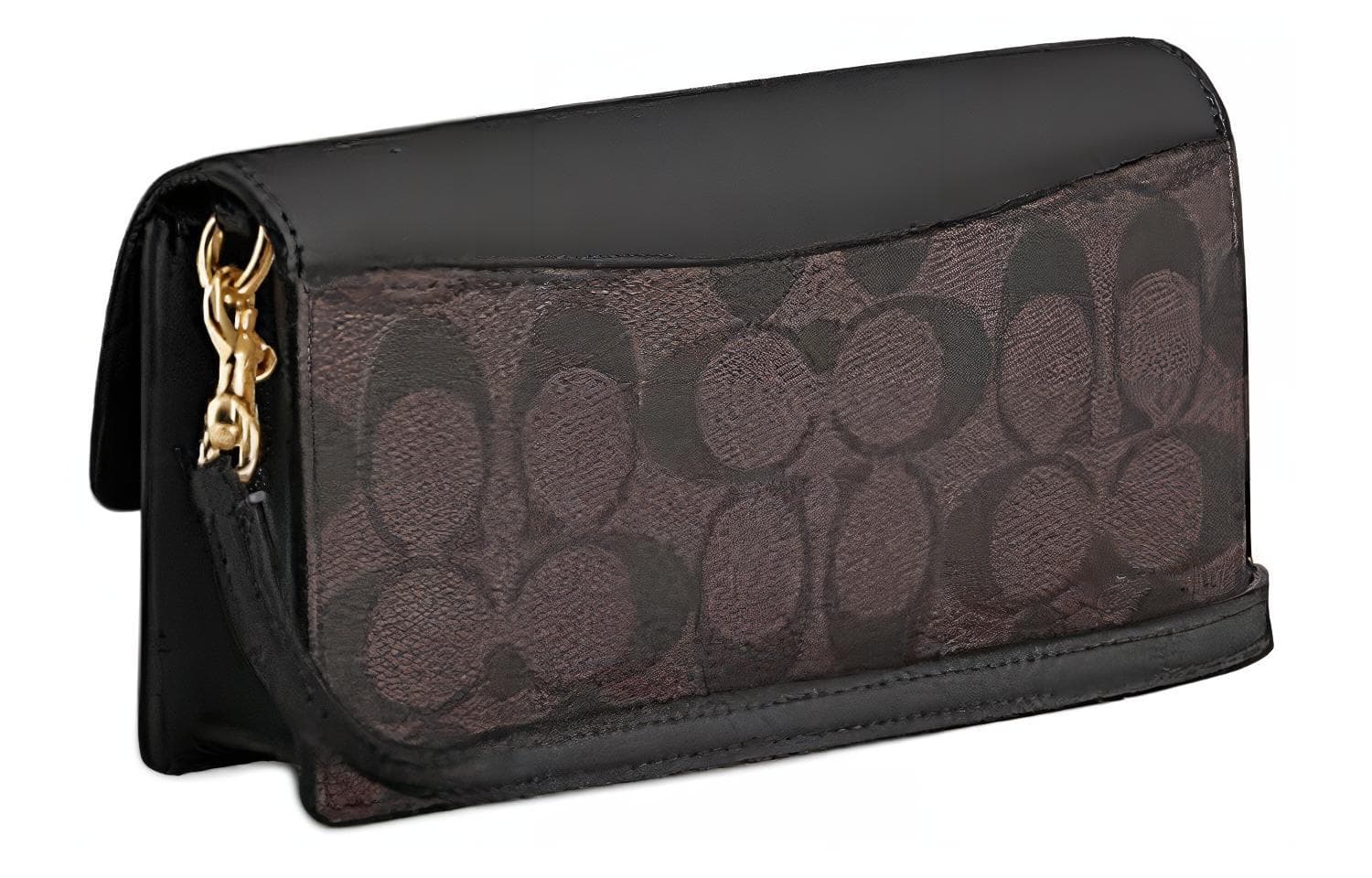 COACH Eliza Коровья кожа в стиле пэчворк, маленькая квадратная сумка из ПВХ, сумка через плечо, сумка через плечо, маленький размер, женская, коричневая и черная