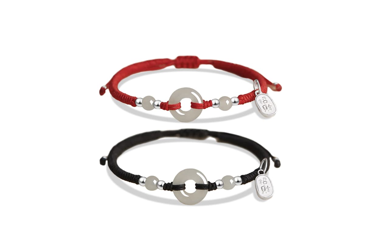 WANLIACC Браслеты из нефрита с цветной глазурью унисекс