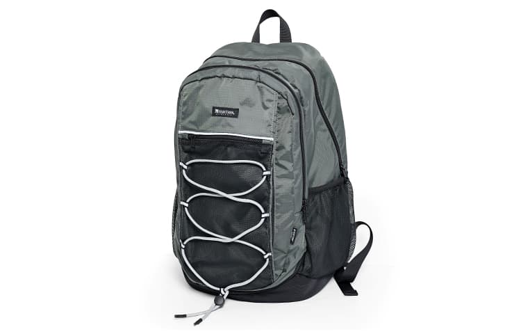 MYEDITION Fitness Travel Backpack University Student Backpack Water Repellent Plaid Fabric Asphalt Gray Unisex