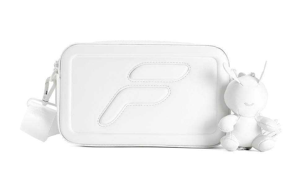 FILA FUSION Polyurethane Shoulder Bag, Crossbody Bag Unisex Ecru