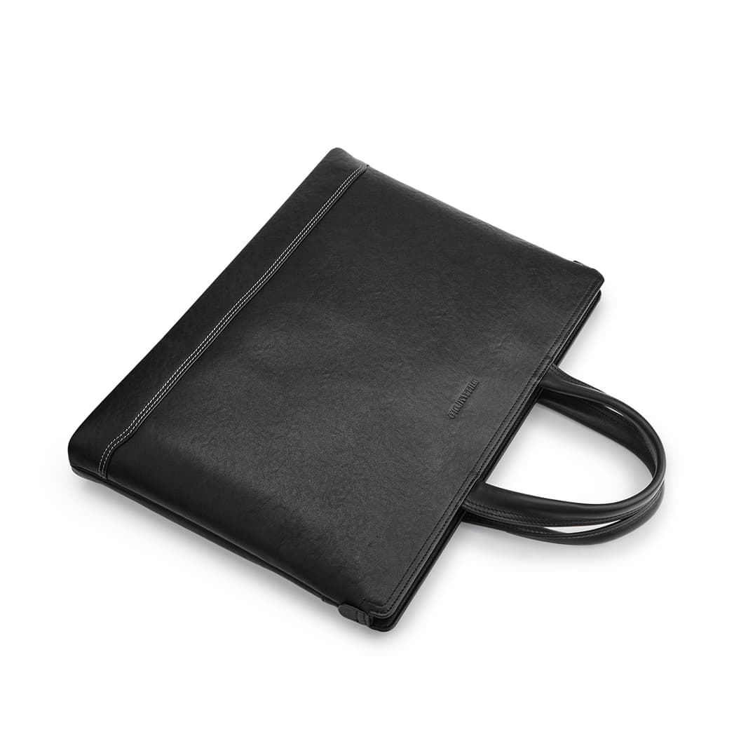 WilliamPOLO Сумки из коровьей кожи с верхним покрытием Портфели Обычные мужские черные