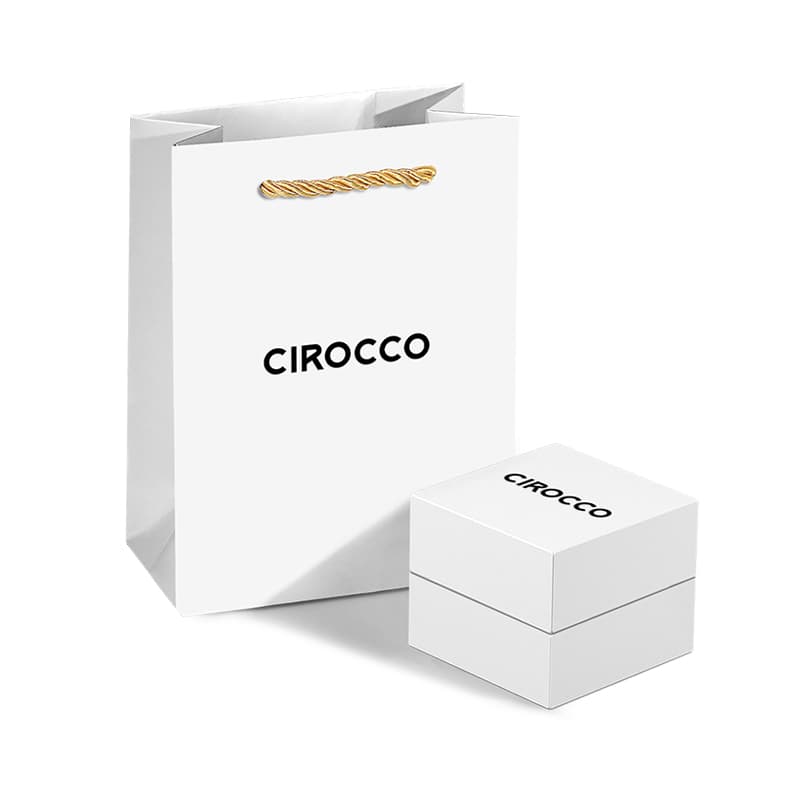 CIROCCO Pink Zircon Rings Unisex Gift Box Set