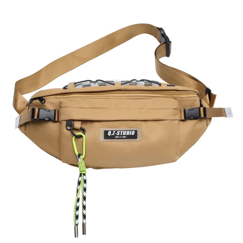 GEERDUN Нейлоновая сумка через плечо на одно плечо Сумка-слинг Обычный унисекс Черный/Белый/Хаки