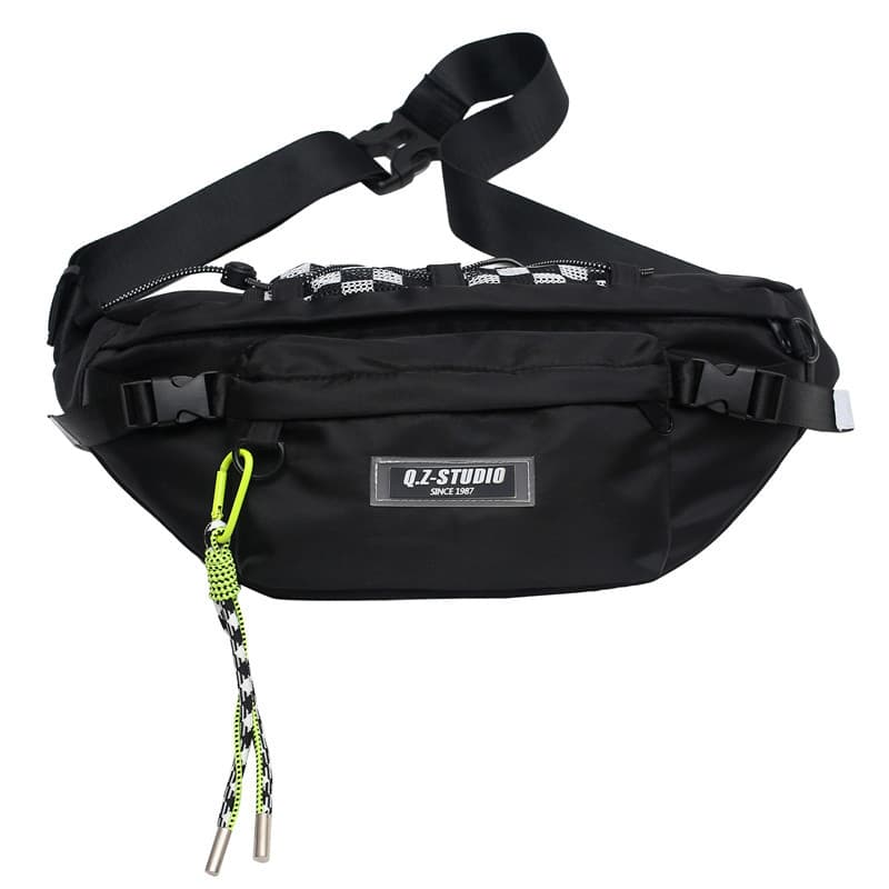 GEERDUN Nylon One Shoulder Crossbody Bag Sling Bag Regular Unisex Black/White/Khaki